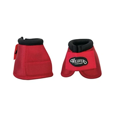 Image of Weaver Leather Ballistic No Turn Bell Boots, Red, Small