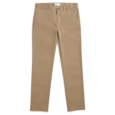 Image of Farah Men&#039;s ELM STR Twill Chino Casual Pants, Beige, 36W x 32L