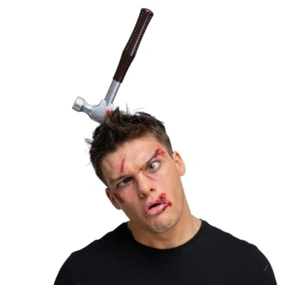 Image of Wicked Costumes Hammer In The Head Fancy Dress Prop Accessory