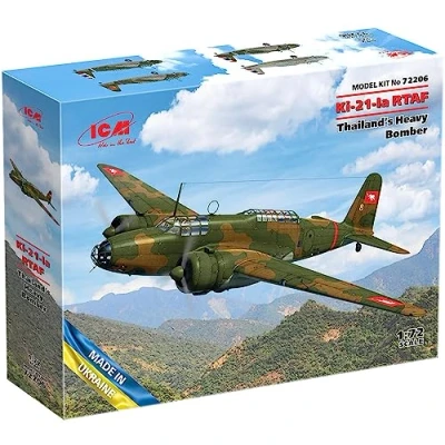 Image of ICM 1:72 Ki 21 Ia RTAF, Thailand Heavy Bomber Model Kit, ICM72206