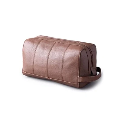 Image of Lakeland Leather Mens Discoverer Washbag in Brown (archived) One Size