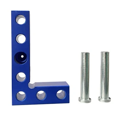 Image of Lkonwee Small Square and Center Finder, Versatile Woodworking Tool with 11/32&quot; Marking Hole, Scribe Scribe, Finder