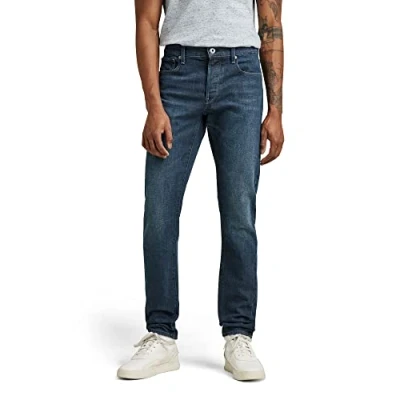 Image of G Star Men&#039;s 3301 Slim Jeans, Blue (worn in deep teal 51001 D164 D325), 30W / 32L