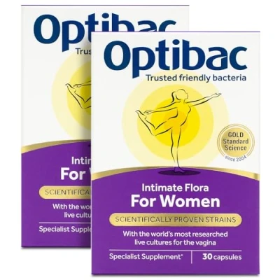 Image of Optibac Probiotics for Women Vegan Probiotic Supplement, Scientifically Formulated Vagina Flora 60 Capsules