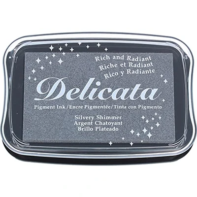 Image of Tsukineko Delicata Shimmer Ink Pad, Silver,40 x 40 cm