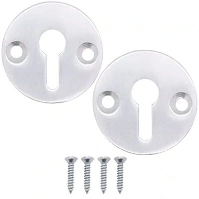 Image of EAI Keyhole Escutcheon Key Cover 32mm Pack of 2 Satin Aluminium