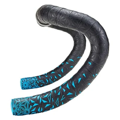 Image of SUPACAZ BIKE BARTAPE, SUPER STICKY KUSH, STAR FADE, NEON BLUE PLUS ANO PLUGS