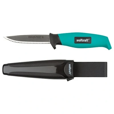 Image of wolfcraft Outdoor Knife with Sheath I 4086000 for hobbies, crafts and camping