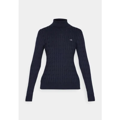 Image of GANT Turtleneck Jumper, Women&#039;s, Size: Large, Evening blue