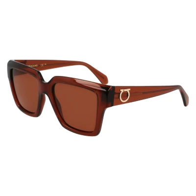 Image of Ferragamo Sunglasses, Women&#039;s, Size: One Size, Transparent brown