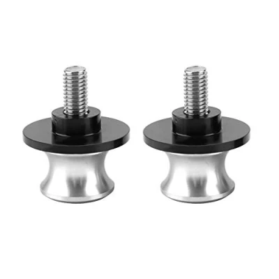 Image of Suuone Swing Arm Spool,2pcs 8mm Motorcycle CNC Rear Stand Spool Sliders Swingarm Bobbins (Silver)
