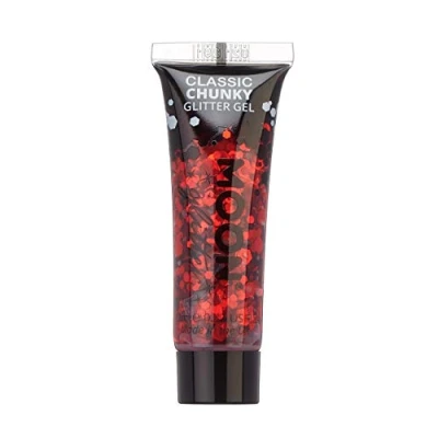 Image of Classic Chunky Face &amp; Body Glitter Gel by Moon Red Cosmetic Festival Paint for Face, Body, Hair, Nails 12ml