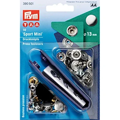 Image of Prym Non Sew Press Fasteners, Metal, Silver, One Size