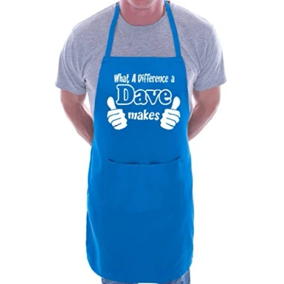 Image of Print4U Dave BBQ Cooking Funny Novelty Apron Blue