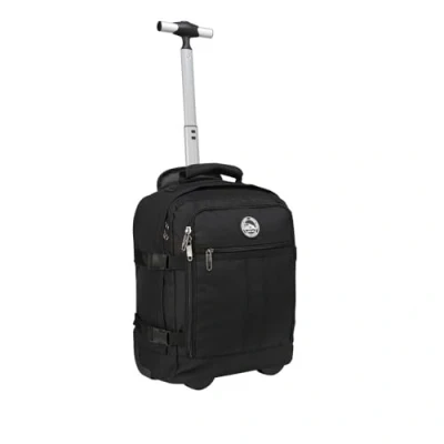 Image of Cabin Max 40x30x20 Bag with Wheels Underseat Backpack Suitable for Wizz Air, Easyjet (Metz 24L Carry On Luggage, Black)