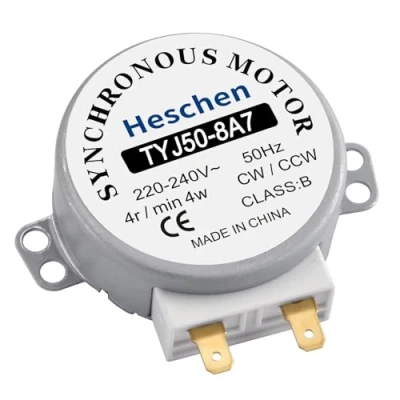 Image of Heschen Synchronous Motor TYJ50 8A7 220 240VAC 4R/Min CW/CCW 50Hz for Microwave Oven Turn Table