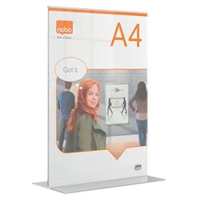 Image of Nobo N:Signage PremiumPlus Acrylic Desk A4