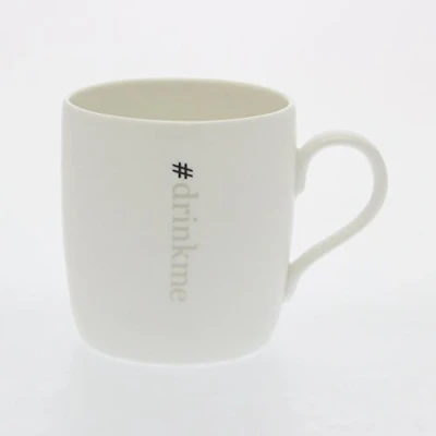 Image of Little Dish Co Fine Bone China Mug Hashtag &#039;# drink me&#039;