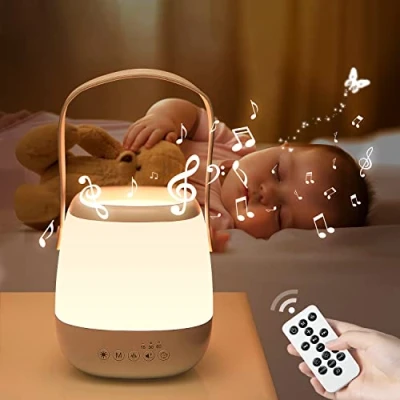 Image of One Fire Night Light Kids Light, 12 White Noise+35 RGB Lightings Baby Newborn Portable+Dimmable+USB Rechargeable Lights for Kids, Lamp