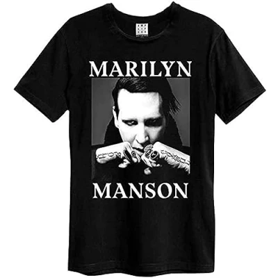 Image of Amplified Marilyn Manson Fists Unisex T Shirt (Large) Black