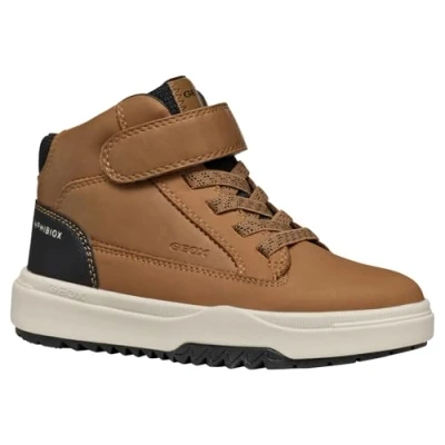 Image of Geox J BUNSHEE BOY B ABX Ankle Boot, Tobacco/Black, 1 UK