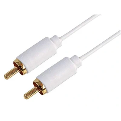 Image of Pro Signal PSG3178 5M Slim Phono (RCA) Plug to Lead, 5m, White