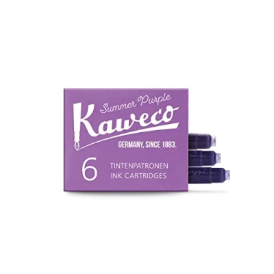 Image of Kaweco Fountain Pen Ink Cartridges Summer Purple for Cartridge Filler with Short Standard I 6 Pens from Many Brand Manufacturers