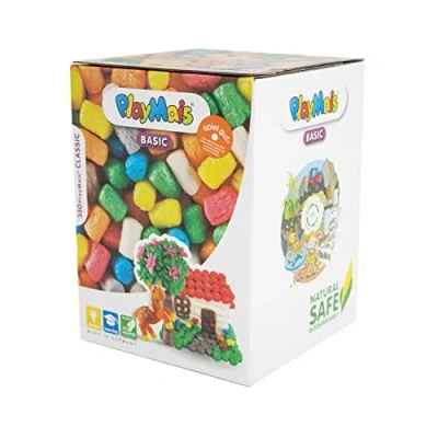 Image of PlayMais Basic Medium Craft kit for Kids from 3 Years 350 Colored Crafts Natural Toy stimulates Creativity &amp; Motor Skills Girls Boys Made in Germany