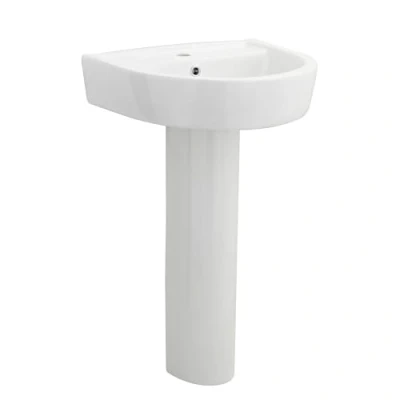 Image of 1 Tap Hole Basin &amp; Full Pedestal 520mm