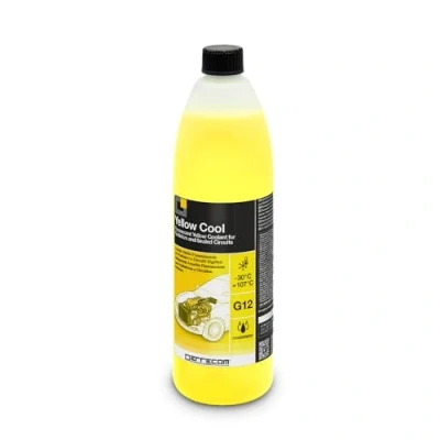Image of ERRECOM Yellow Cool, Coolant and Antifreeze Concentrate, Fluorescent Formulation with organic based OAT inhibitor package, G12, 1 Litre
