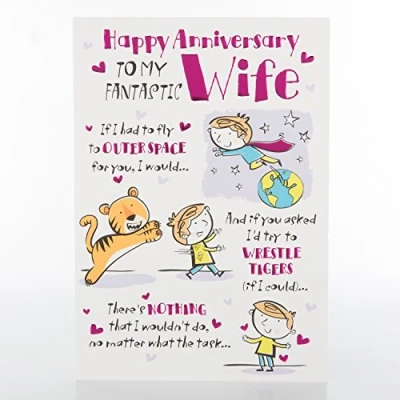 Image of Hallmark Wife Anniversary Card &quot;Loads of Love&quot; Medium