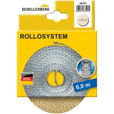 Image of Schellenberg Maxi 23 mm Width/12 M 31101 Strap for Roller Shutter Window System, 36101