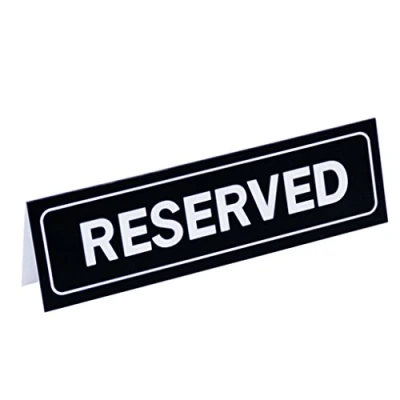 Image of Garcia de Pou Reserved Table Sign, 18 x 5.5 cm