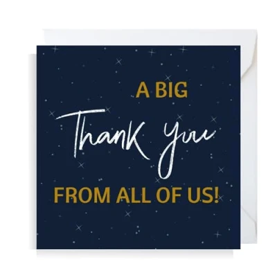 Image of Second Ave Big Thank You Square Card Teacher Colleague Leaving Job Greeting