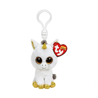 Image of TY 1607 36640 Pegasus Unicorn Boo Key Clip, Multicolored
