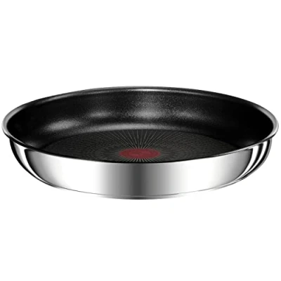 Image of Tefal L9730602 Ingenio Preference, Stackable, Stainless Steel, Safe Non Stick Coating, Induction, Made in France, Versatility, Space Saving, Temperature Indicator, Frying pan 28 cm