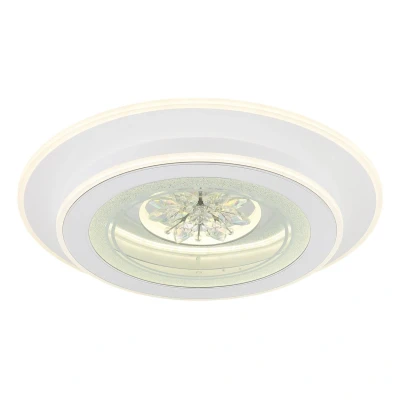 Image of Bluma Integrated LED Semi Flush Ceiling Light White Dimmable 2700 6500K Remote Control Timer