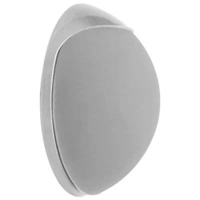 Image of WAGNER Doorstop Screw or Glue Wall Ø 30 x 12 mm, Stroke Bumper Made of die cast zinc with Stainless Steel Look + Soft White Thermostatic Rubber, to be Screwed glued on Walls 15512511