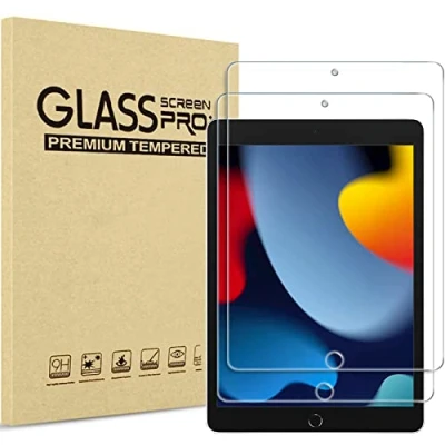 Image of ProCase 2 Pack Screen Protector for iPad 10.2 Inch 9th / 8th 7th Generation 2021 2020 2019, Tempered Glass Film Guard 7 8 9 Clear