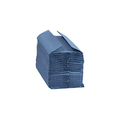 Image of Blake &amp; White Purely Smile Hand Towels C Fold 1ply Blue 100% Recycled Box of 2400