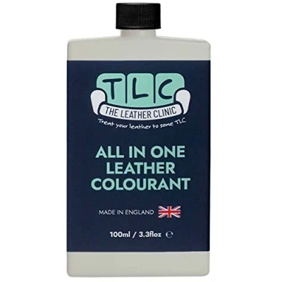 Image of The Leather Clinic All in One Colourant Self Seal Dye Repair Paint Recolour Furniture, Sofas, Car Seats (Light Grey, 100ml)