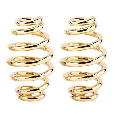 Image of 3&quot; Steel Seat Springs Mounting motorcycle Barrel fit Har ley Chopper Bobber(Golden) other modification gold