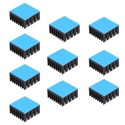 Image of Awxlumv 10PCS 20mm Heatsink Kit 20x20x10mm/ 0.79x0.79x0.39inch with Thermal Conductive Adhesive Tape, Cooler Heat Sink for Cooling GPU IC Chips VRAM VGA RAM