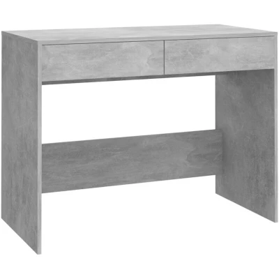 Image of vidaXL Desk Concrete Grey 101x50x76.5 cm Engineered Wood