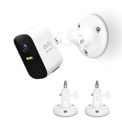 Image of HOLACA Adjustable Wall Mount Holder Compatible With Eufycam 1/2/2C/2C Pro/3/3C/E and other Models, 1/4&quot; Screw Mounts (2Pack White)