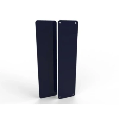 Image of Door Push Finger Plate Protector Acrylic Panel with Screw Holes (300x75mm, Dark Blue)
