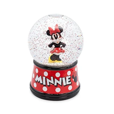 Image of Disney Minnie Mouse Light Up 6 Inch Collectible Snow Globe, Red, One Size