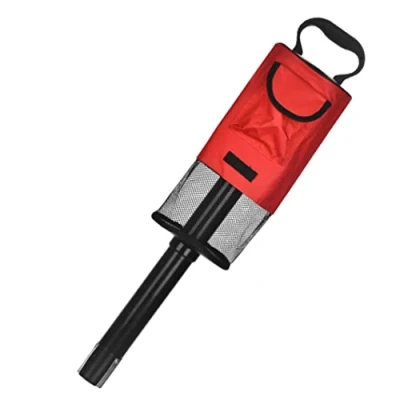 Image of SouiWuzi Golf Ball Bag Shag Collector Picker Retriever Portable Convenient Pocket Accessories with Removable Tube Red,Golf Bag,Sports