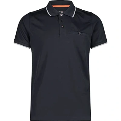 Image of CMP Men&#039;s Quick Drying Short Sleeved Polo Shirt Man, Anthracite Grey, 54