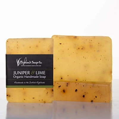 Image of The Highland Soap Company Juniper &amp; Lime Organic 150g Natural Handmade Luxury Bar